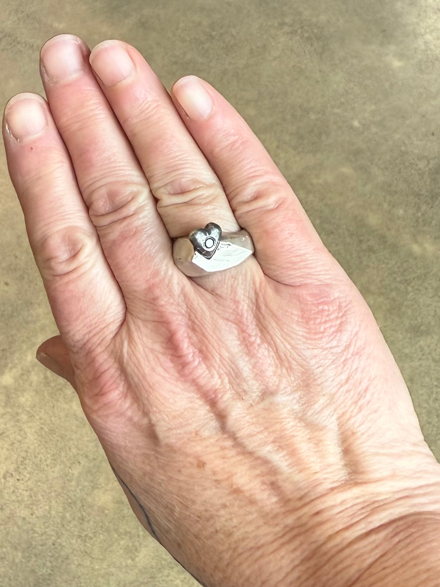 Black Diamond Heart Ring