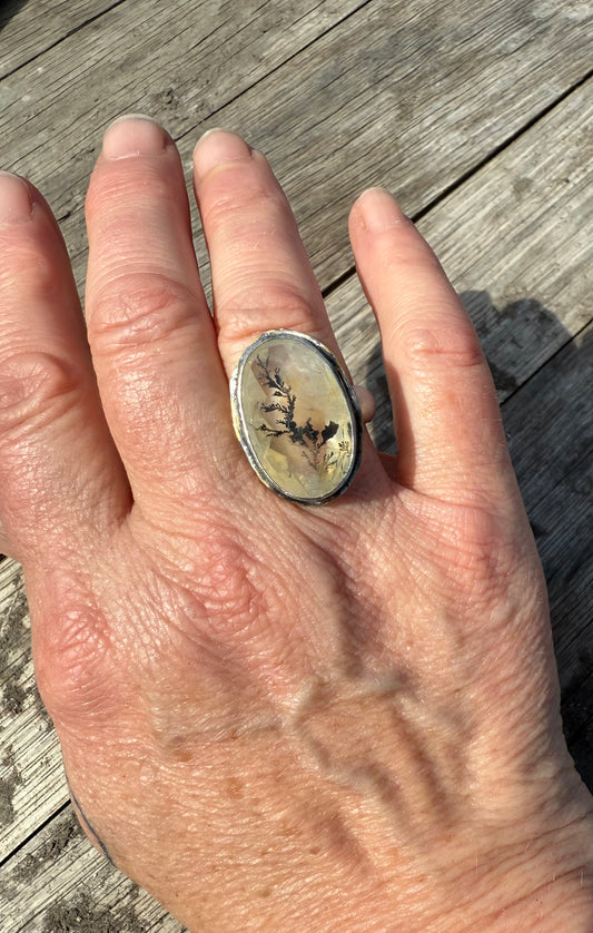 Dendrite Quartz Ring