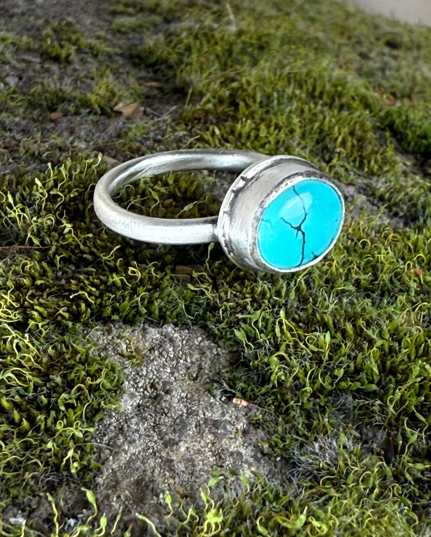 Mountain Sky Turquoise Sterling Silver Ring | China Mountain Stone