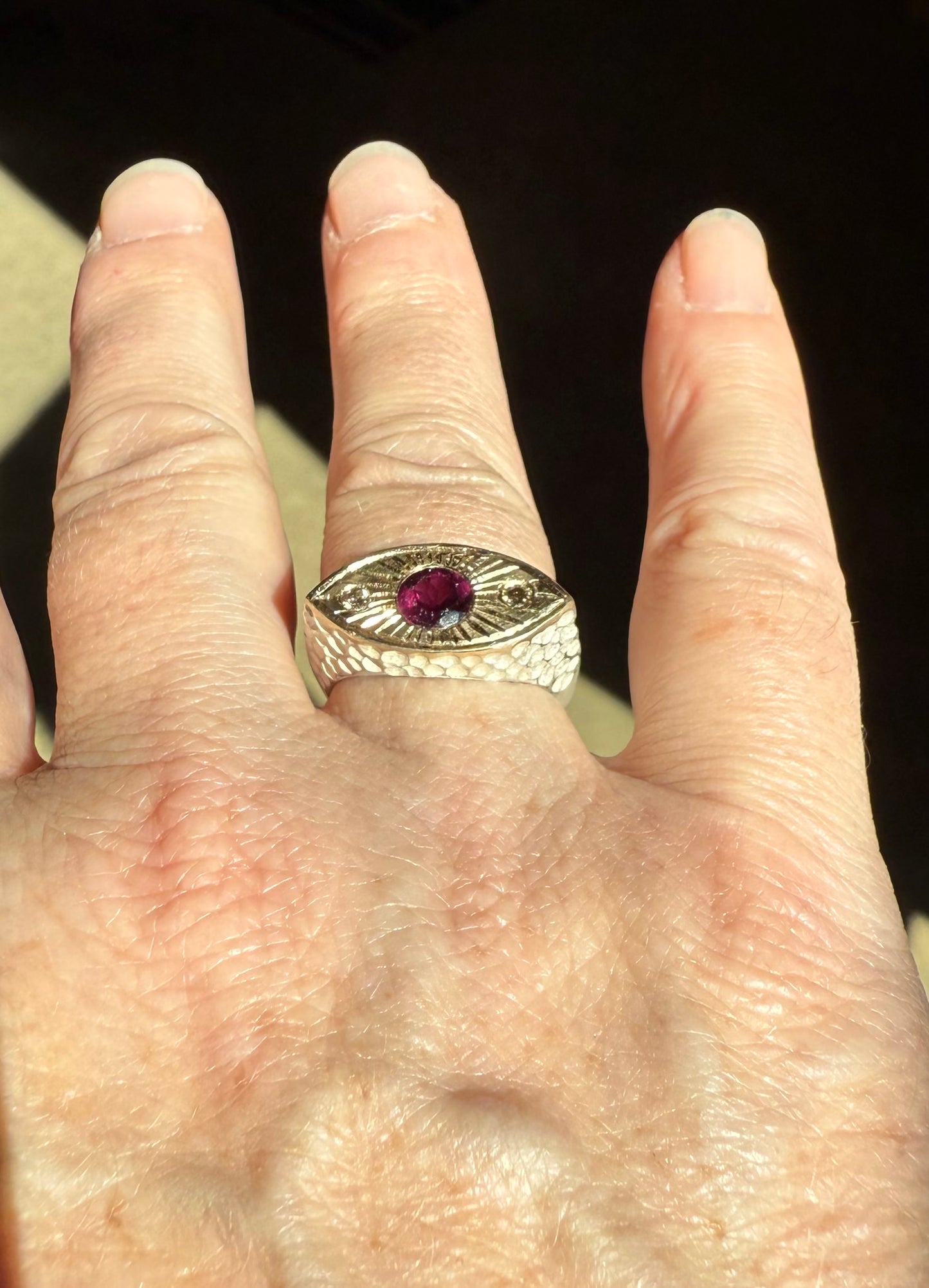 Third eye with Garnet and Diamonds
