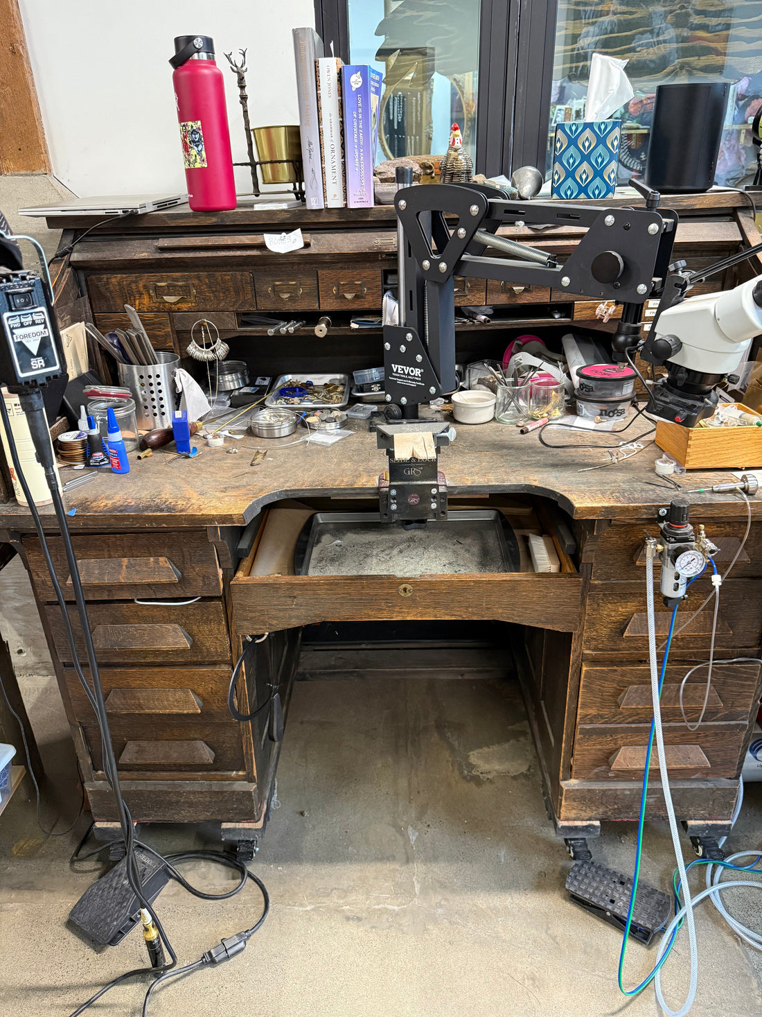 Tool Time: Converting a Roll Top Desk to a Jewelers Bench