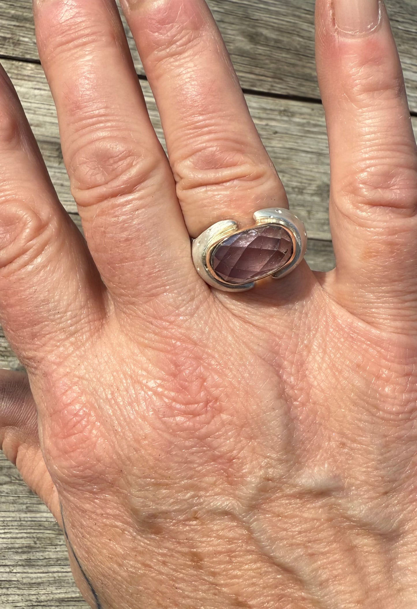 Kunzite ring