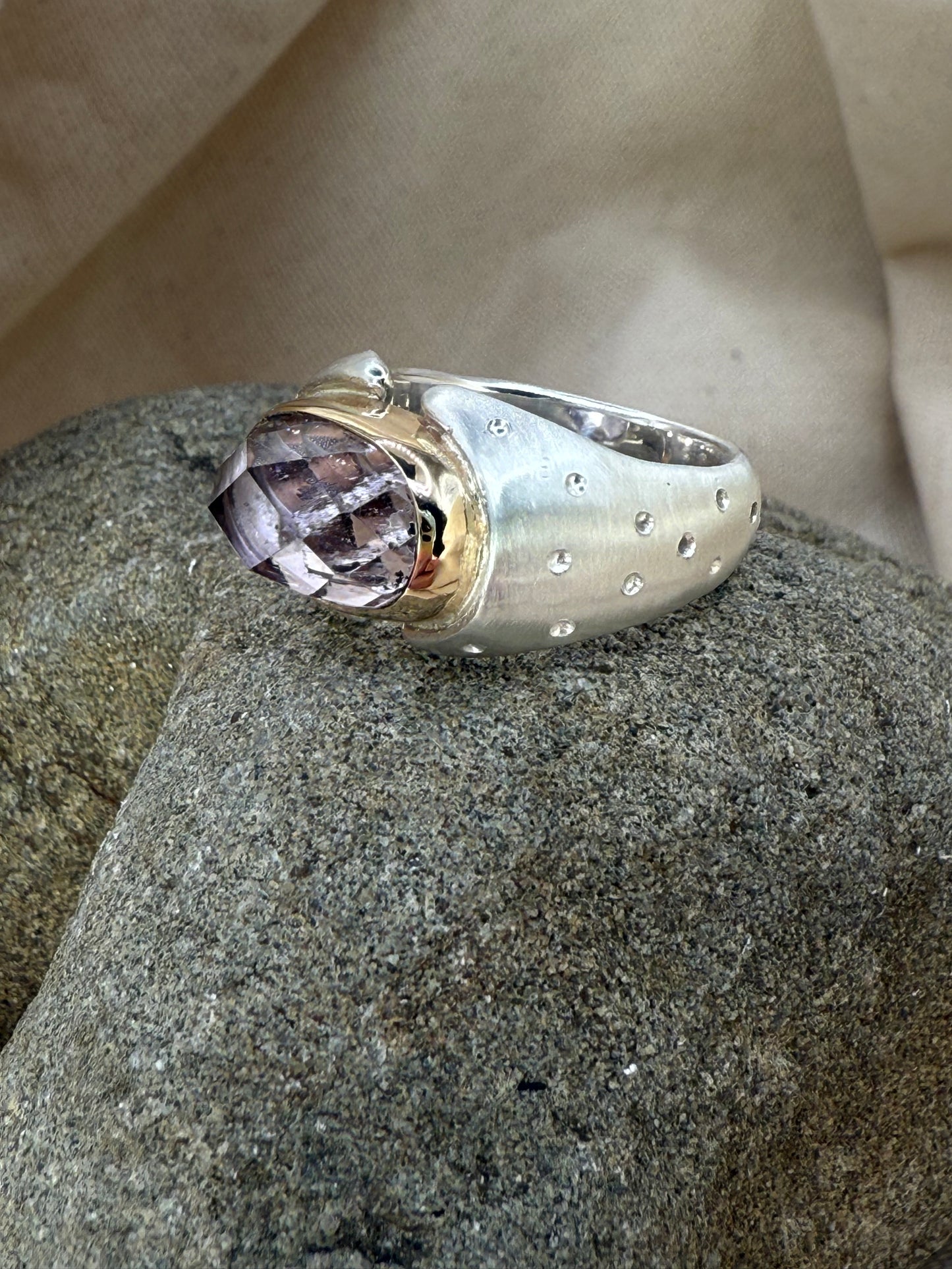 Kunzite ring
