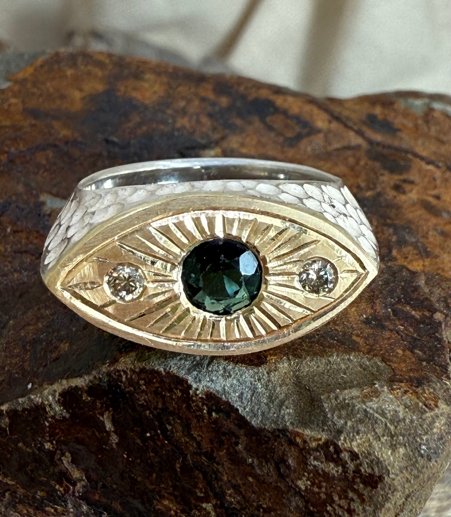 Third Eye: with tourmaline and diamonds