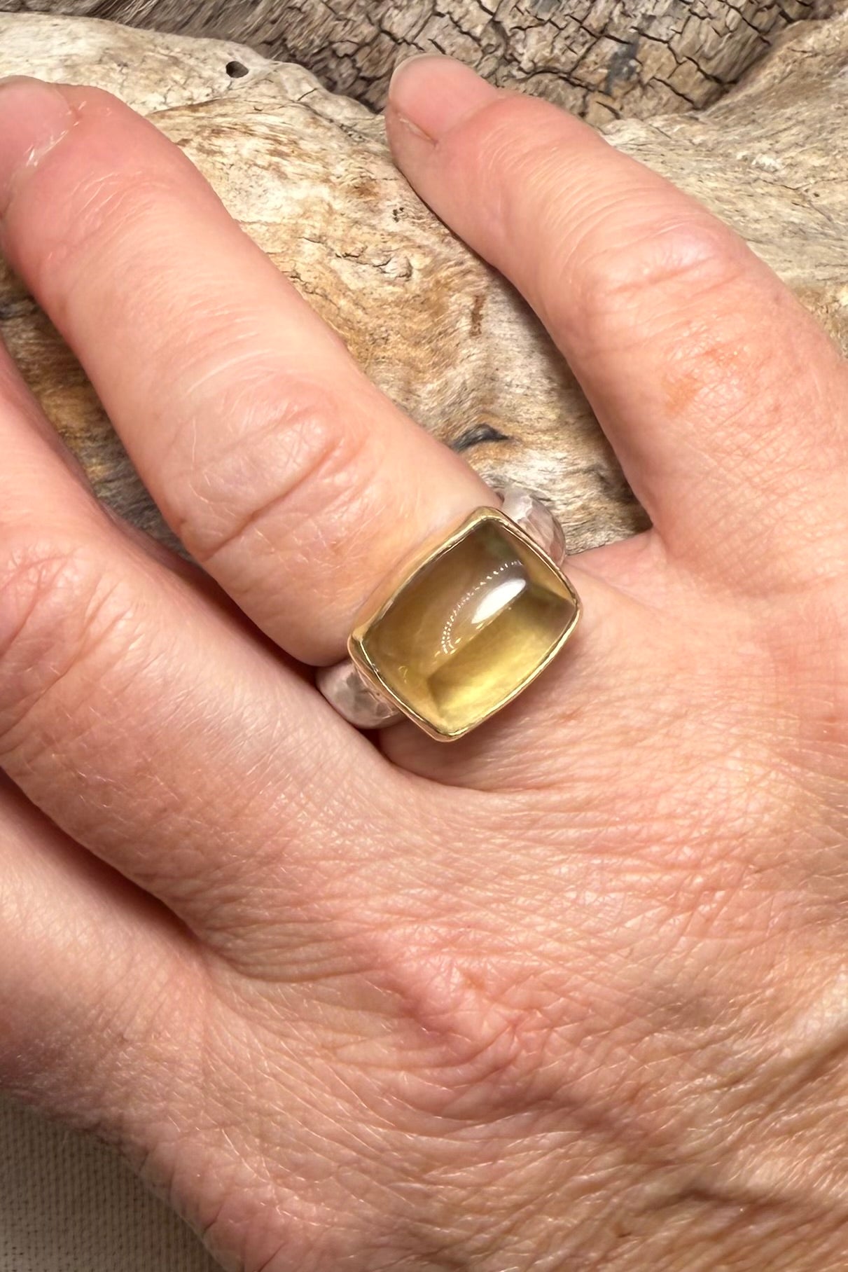 Citrine Sugar loaf Ring