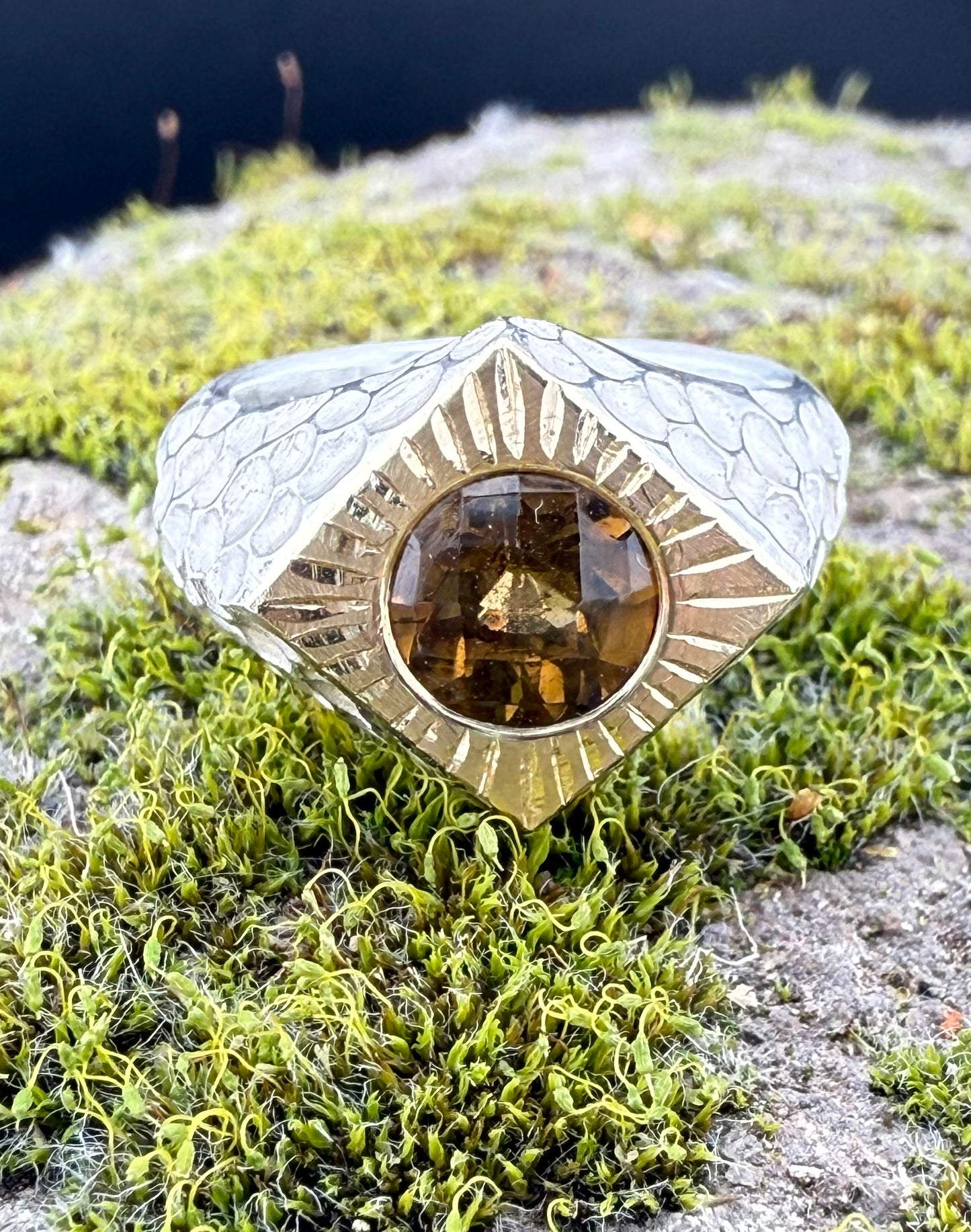 Whiskey and Gold Ring